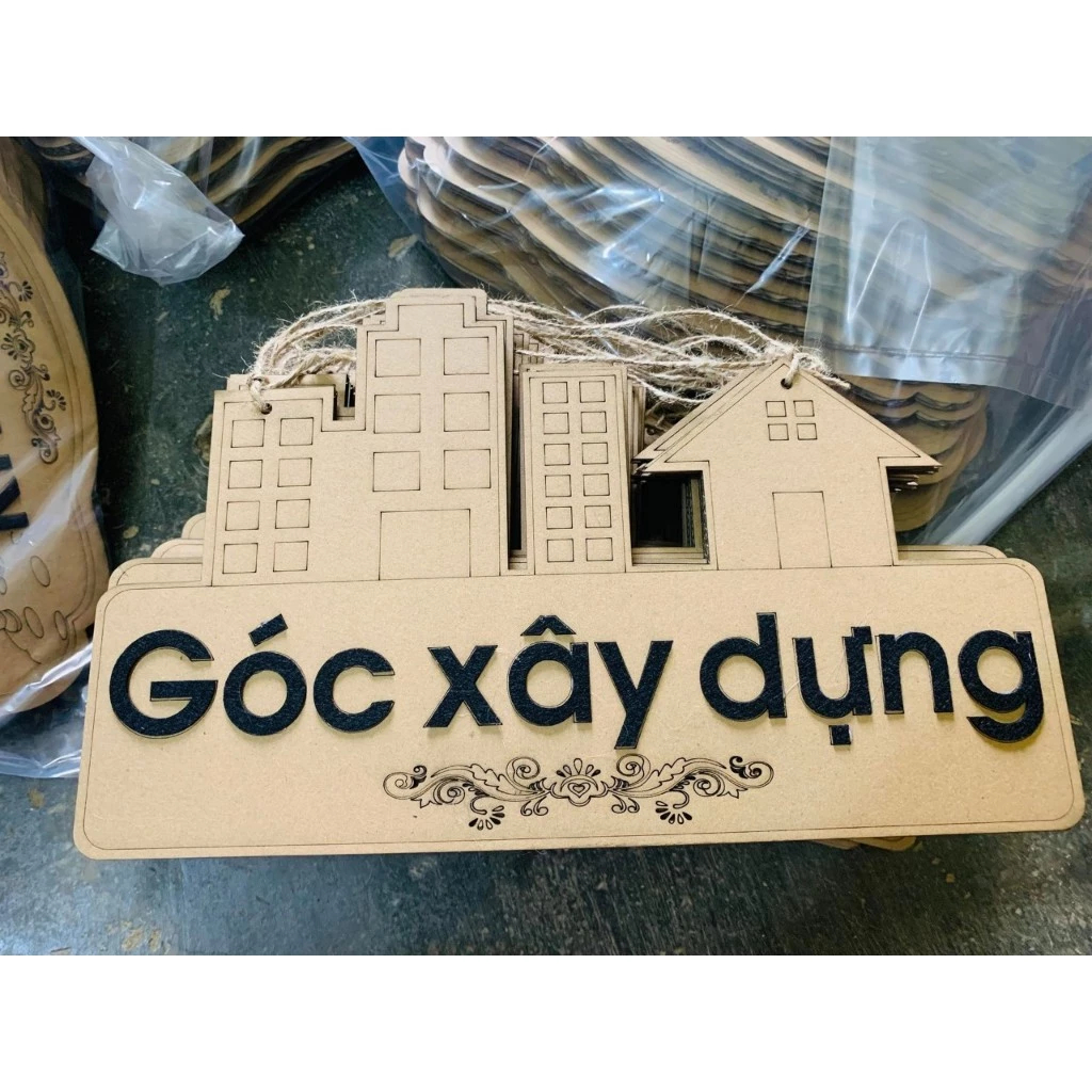 Đồ trang trí - Bảng tên góc chất bìa cứng 5 lớp trang trí lớp cho bé mầm non