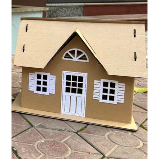 Đồ trang trí - Nhà lắp ghép chất bìa dùng lắp ghép trang trí cho bé