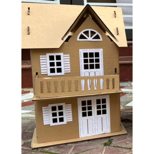 Đồ trang trí - Nhà lắp ghép chất bìa dùng lắp ghép trang trí cho bé