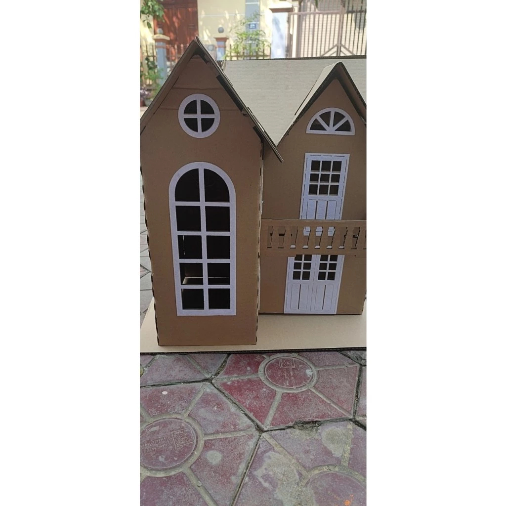 Đồ trang trí - Nhà lắp ghép chất bìa dùng lắp ghép trang trí cho bé