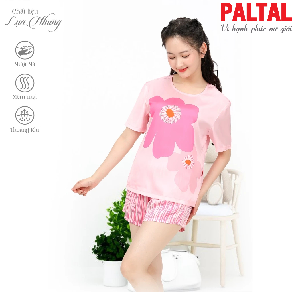 Bộ đùi nữ mặc nhà Paltal 265p 2100 chất liệu lụa nhung