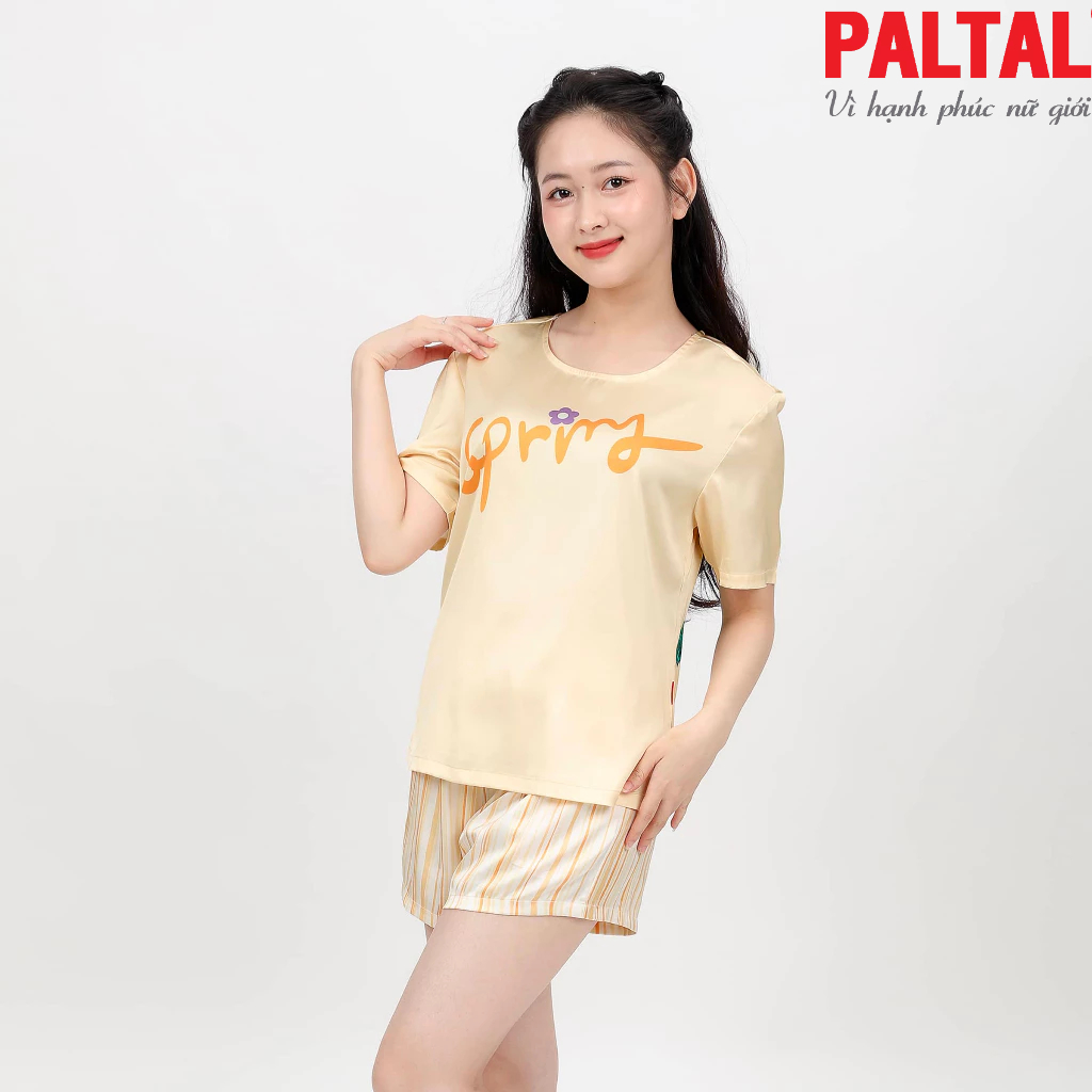 Bộ đùi nữ mặc nhà PALTAL chất liệu lụa nhung 265p 2101