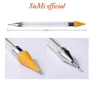 Bút chấm đá nail 2 đầu cán đá , 1 đầu hít đá, 1 đầu cậy chỉnh đá