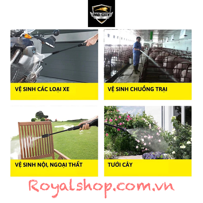 Máy Rửa Xe Áp Lực Cực Cao Momen 2300w Chính Hãng - Máy Công Nghiệp MO2300pre Áp Lực Cao- Có Chỉnh Áp
