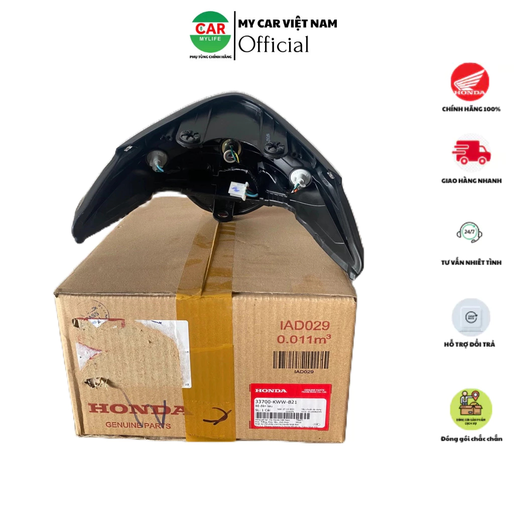 Bộ đèn sau - cụm đèn hậu HONDA WAVE RS110, S110 năm 2009-2010, hàng chính hãng Honda.