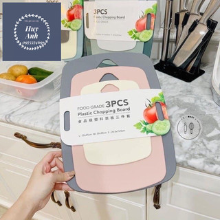 [tặng kèm quà] Set 3 Thớt Nhựa Kháng Khuẩn/Combo 3 Thớt Lúa Mạch Hàng Xưởng Sản Xuất Trực Tiếp, Hàng Việt Nam