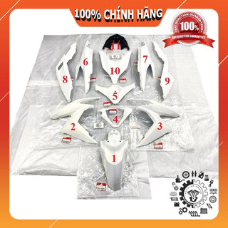 Dàn áo click 150 trắng 2018 2021 chính hãng honda thailand, bộ dàn áo món lẻ click trắng bóng 150