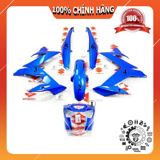 Dàn áo Raider Fi, Satria Fi Xanh GP chính hãng Suzuki Indonesia, Bộ nhựa màu Raider Fi