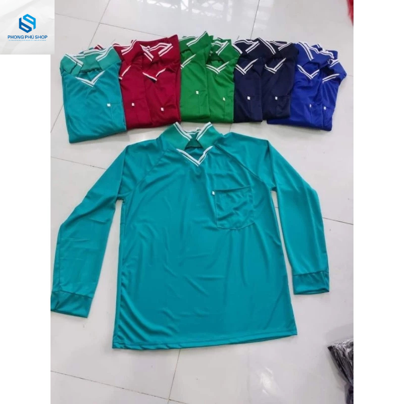 Áo thun nam dài tay có túi áo  , áo thun lao động dài tay , áo tay dài đi làm vải mặc nhẹ,mõng vừa.