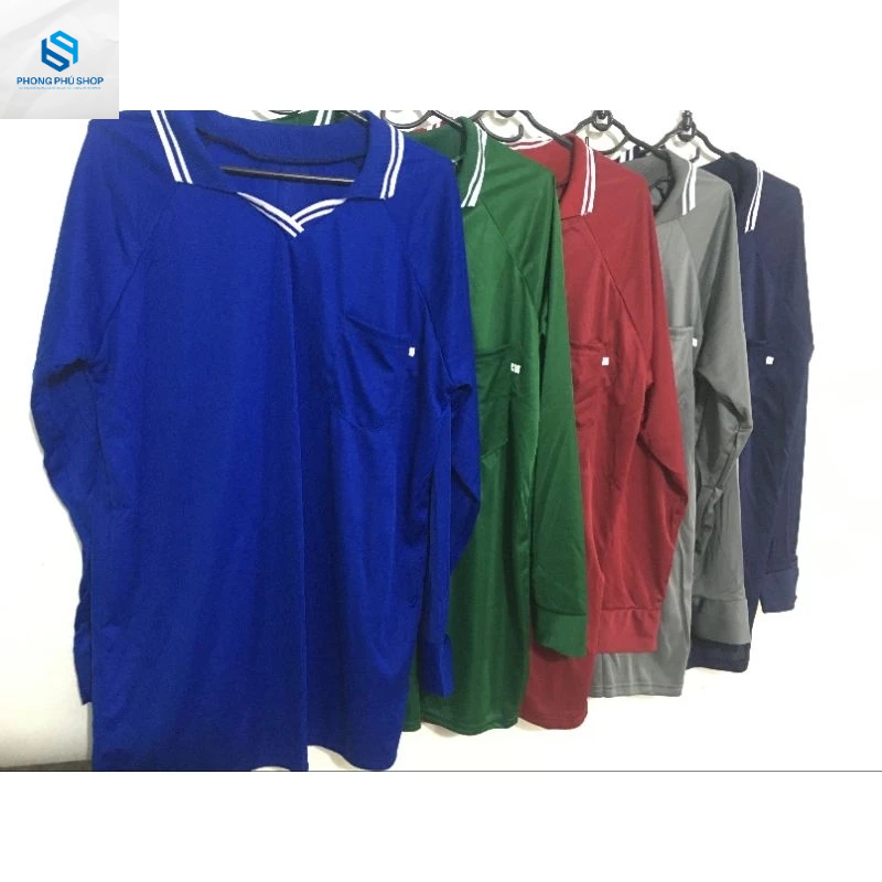 Áo thun nam dài tay có túi áo  , áo thun lao động dài tay , áo tay dài đi làm vải mặc nhẹ,mõng vừa.