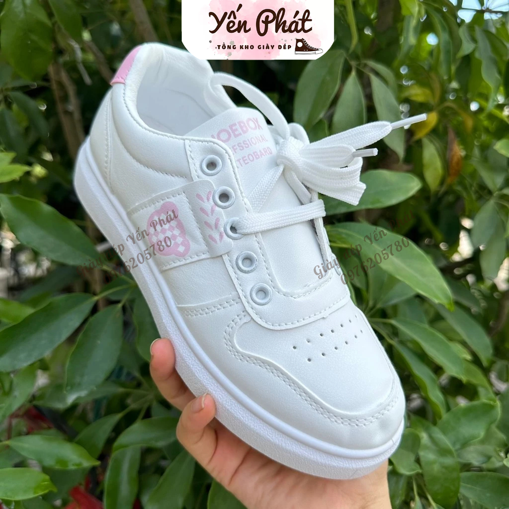 Giày Nữ Nam Thể Thao Màu Trắng Học Sinh Mới 2022 Tăng Chiều Cao Hình Siêu Đẹp