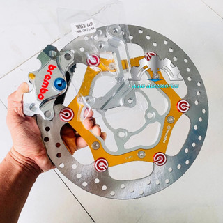 ⭐ Full Heo rembo 2pis, kèm đĩa overside khoen nhôm, kèm pas nhôm cnc gắn trước Wave110 Rsx Future Led Sirius Ex135 Vario