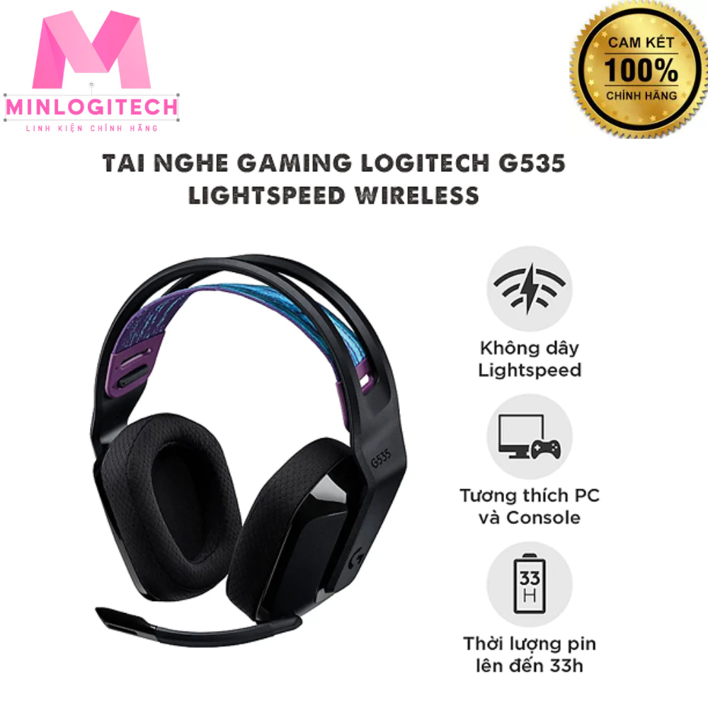 Tai nghe Gaming Logitech G535 LIGHTSPEED Wireless