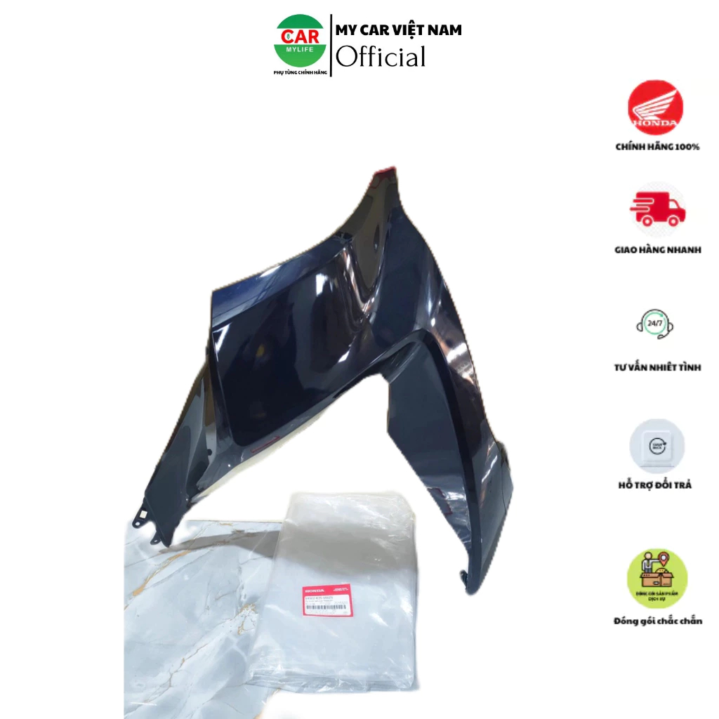 Ốp trước bên trái - cánh yếm trái HONDA PCX 125 năm 2014-2015-2016 màu Xanh đen. *PB403P* (64502K35V00ZS)