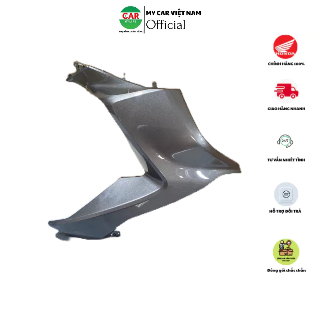 Ốp trước bên trái - cánh yếm HONDA PCX 125 năm 2014-2015-2016 màu Xám. *YR320M* (64502K35V00ZA)