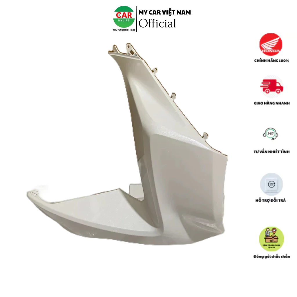 Ốp trước bên trái - cánh yếm HONDA PCX 125 năm 2014-2015-2016-2017 màu Trắng. *NHB35P* (64502K35V00ZC)