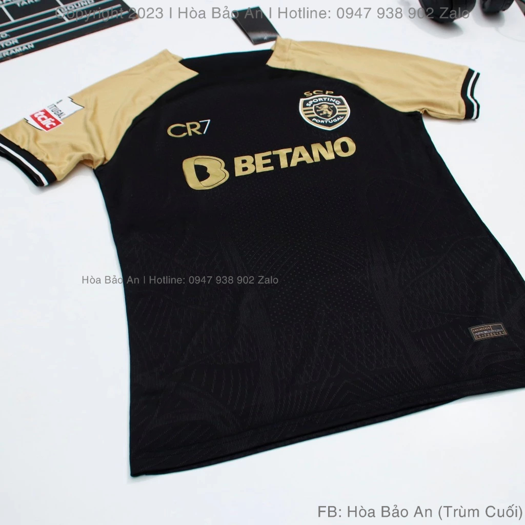 Bộ Quần Áo Bóng Đá CLB Sporting Lisbon , Áo Đá Banh Ronaldo, CR7 - Vải Polyester Gai Thái Cao Cấp phom 45-90kg