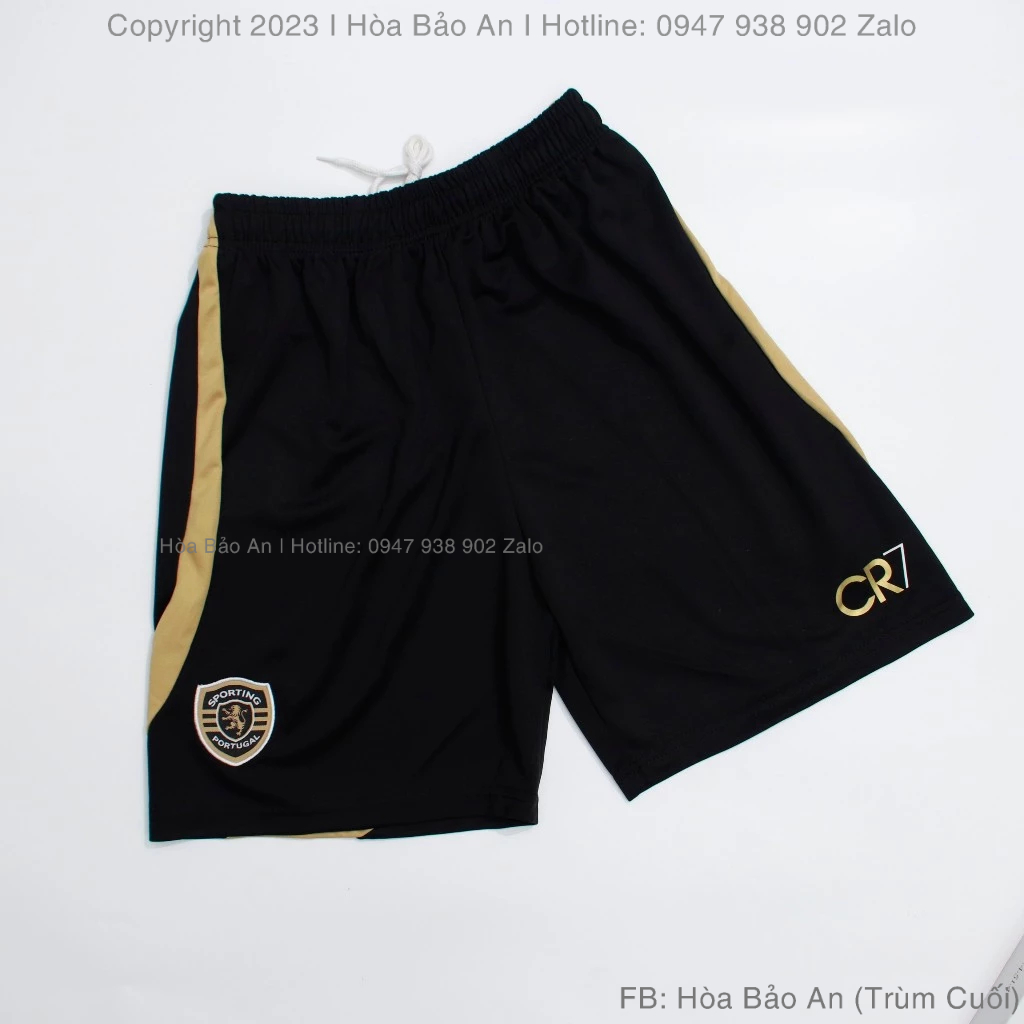 Bộ Quần Áo Bóng Đá CLB Sporting Lisbon , Áo Đá Banh Ronaldo, CR7 - Vải Polyester Gai Thái Cao Cấp phom 45-90kg