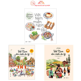 Sách - 3 quyển tác giả lê rin việt nam dọc miền du ký - tập 1 + tập 2 + việt nam miền ngon