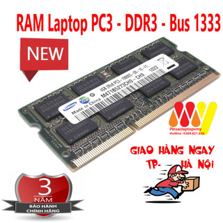 Ram laptop cũ tháo máy DDR3 DDR3L - NEW 2gb - 4gb bus 1333/1600 Pc3 PC3L- Bảo hành 12 tháng