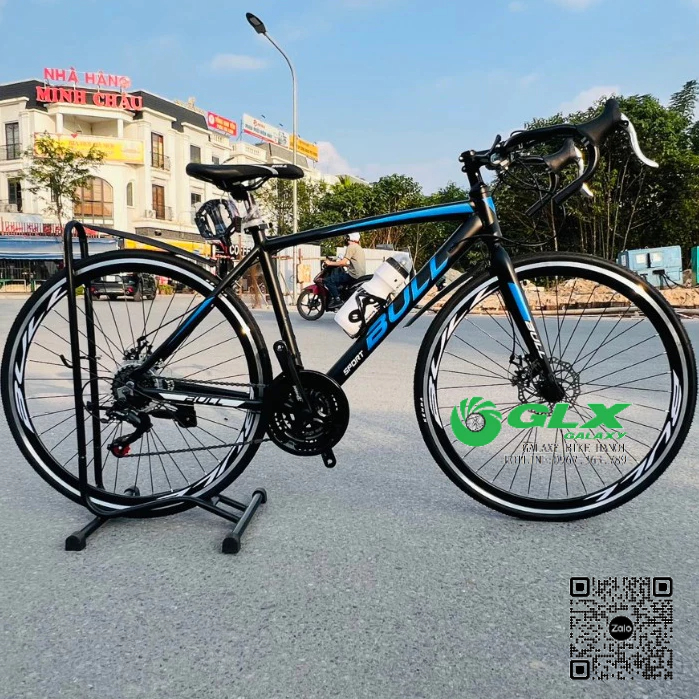 Xe Đạp Tay Cong BULL C400 Mẫu Mới 2023 Khung Nhôm, Bộ Đề Shimano Chính Hãng, Vành 700C Thể Thao, Đùi Đĩa PROWHEEL