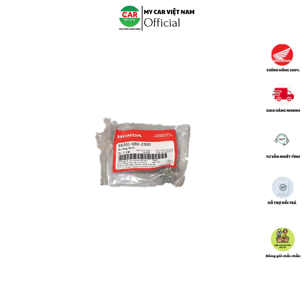 Bu lông 8x25 957010802500