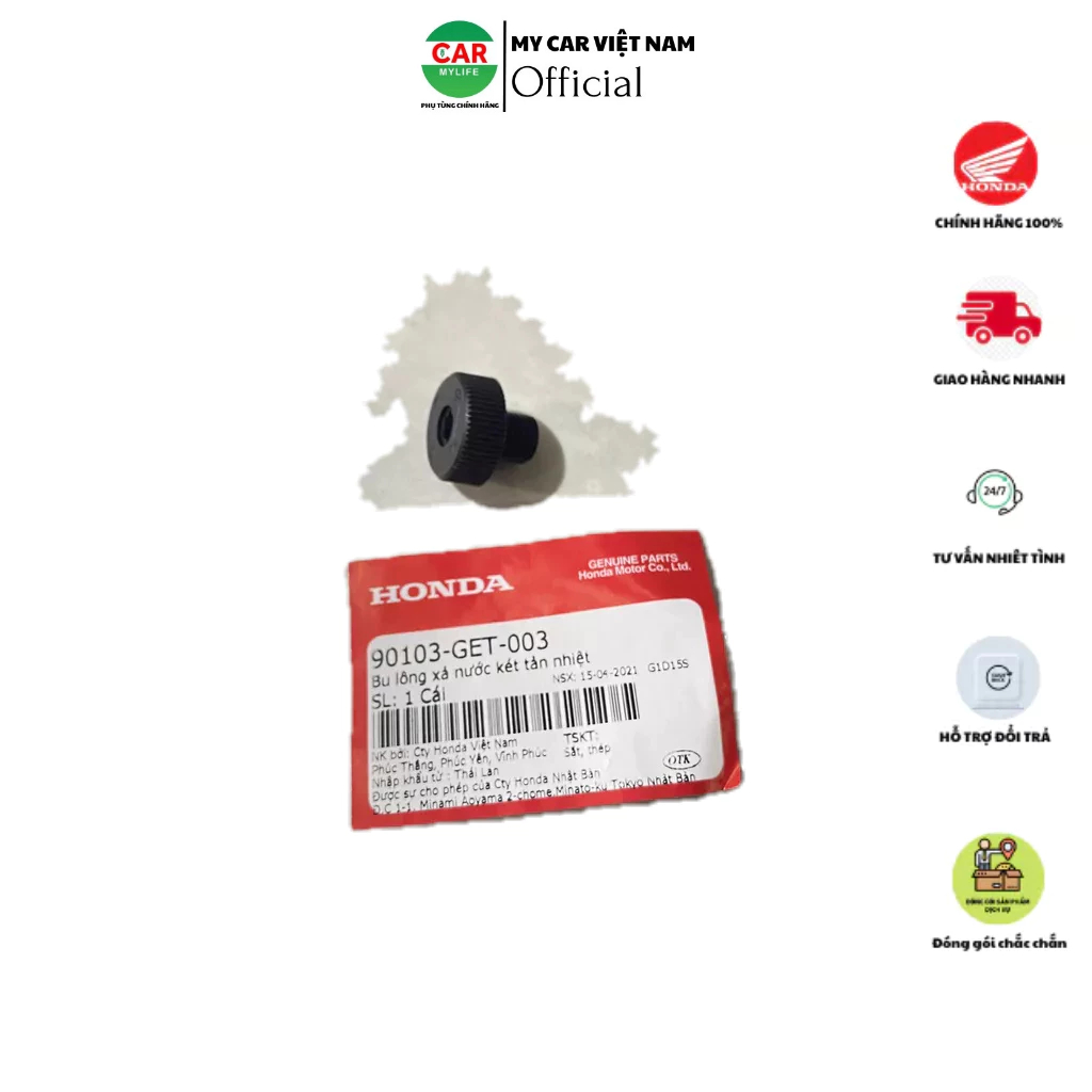 Bu lông xả nước két tản nhiệt Honda.