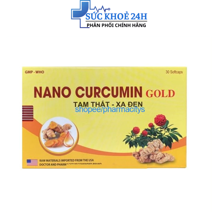 Nano Curcumin Gold - Giúp giảm các triệu chứng viêm loét dạ dày, tá tràng