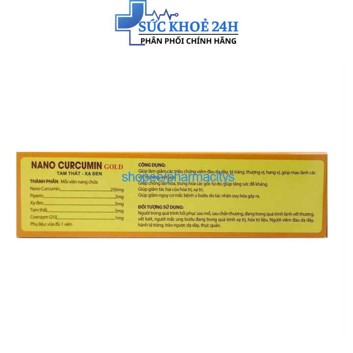 Nano Curcumin Gold - Giúp giảm các triệu chứng viêm loét dạ dày, tá tràng, thượng vị, hang vị