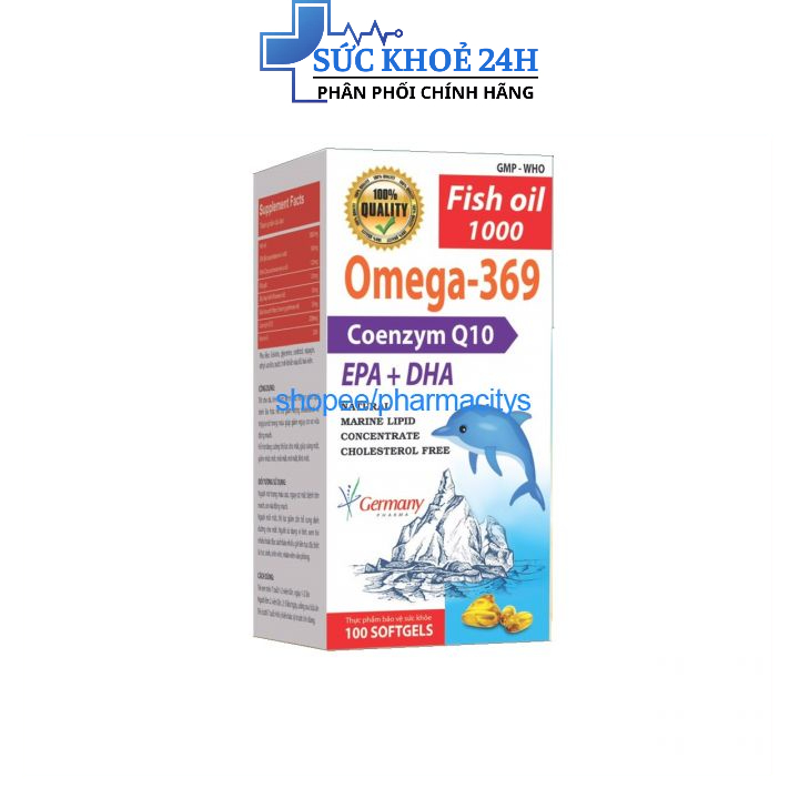 Dầu cá Fish oil 1000 Omega 369 tốt cho tim mạch, trí não