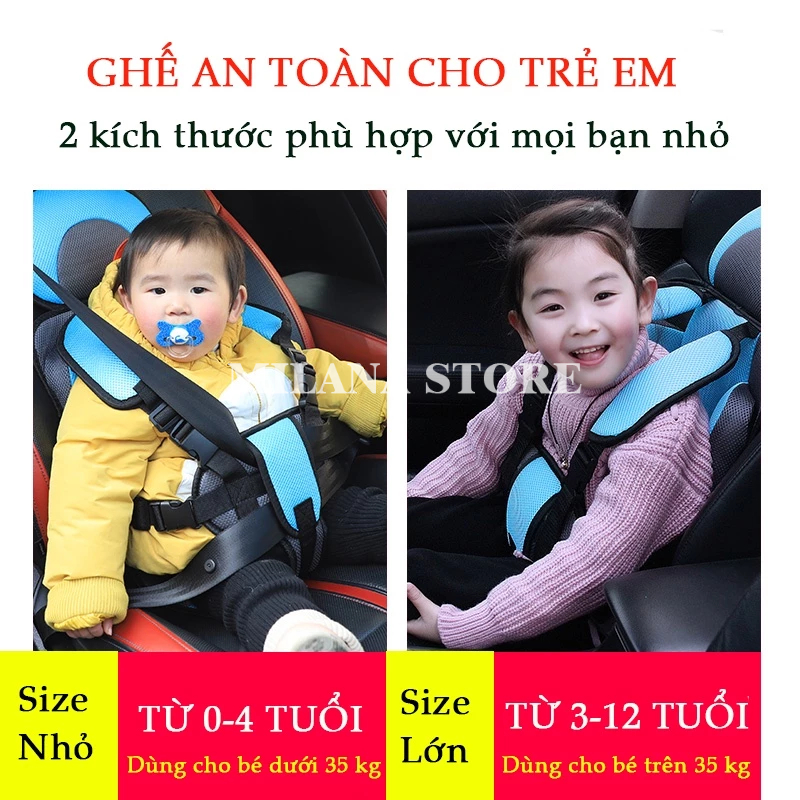 Ghế Ngồi Ô Tô Cho Bé - Đai An Toàn Trên Oto, Địu Gắn Ghế  Xe Hơi Cho Trẻ, Có Quai Đeo Thoáng Khí, An Toàn Tiện Lợi