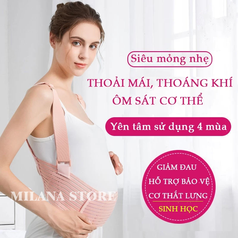 Đai Đỡ Bụng Bầu, Nịt Nâng Bụng Cho Bà Bầu. Kê Giữ Hỗ Trợ Giảm Áp Lực, Đau Lưng Rạn Bụng Size To Nhỏ, Trước & Sau Sinh B4