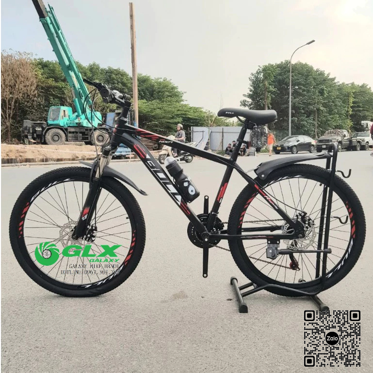 Xe Đạp Địa Hình Bull N007 Khung Nhôm Sơn Tĩnh Điện, Đề Shimano Chính Hãng 21 Tốc Độ, Phanh Đĩa, Vành 26inch