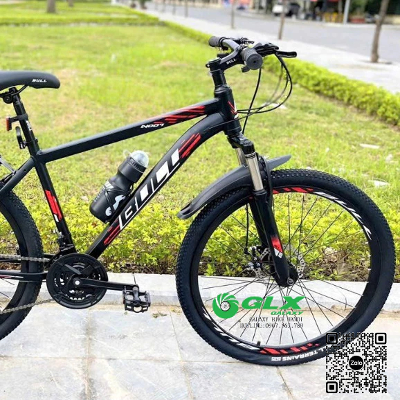 Xe Đạp Địa Hình Bull N007 Khung Nhôm Sơn Tĩnh Điện, Đề Shimano Chính Hãng 21 Tốc Độ, Phanh Đĩa, Vành 26inch