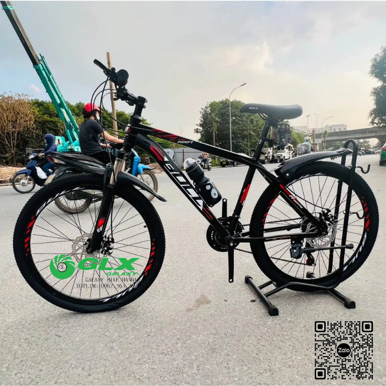 Xe Đạp Địa Hình Bull N007 Khung Nhôm Sơn Tĩnh Điện, Đề Shimano Chính Hãng 21 Tốc Độ, Phanh Đĩa, Vành 26inch