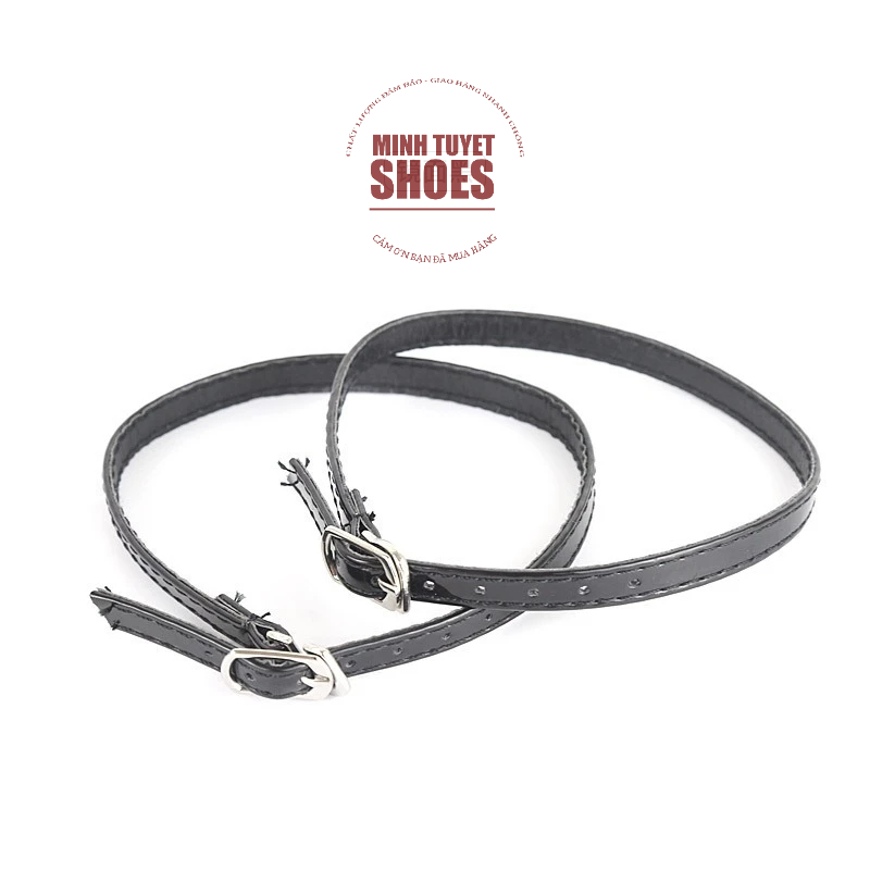 Quai giày cao gót chất liệu da bóng và da nhám giúp chống tuột gót thay thế dây cũ hoặc tạo thêm kiểu