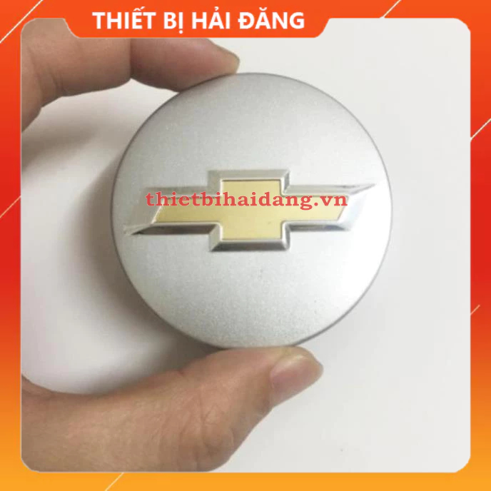 Logo chụp mâm, ốp lazang bánh xe ô tô Chevrolet, đường kính 59mm, chất liệu hợp kim nhôm