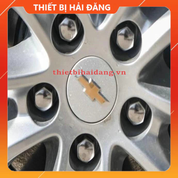 Logo chụp mâm, ốp lazang bánh xe ô tô Chevrolet, đường kính 59mm, chất liệu hợp kim nhôm