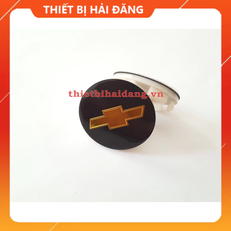 Logo chụp mâm, ốp lazang bánh xe ô tô Chevrolet, đường kính 59mm, chất liệu hợp kim nhôm