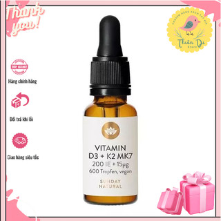 Vitamin d3 k2 mk7 của đức sunday natural