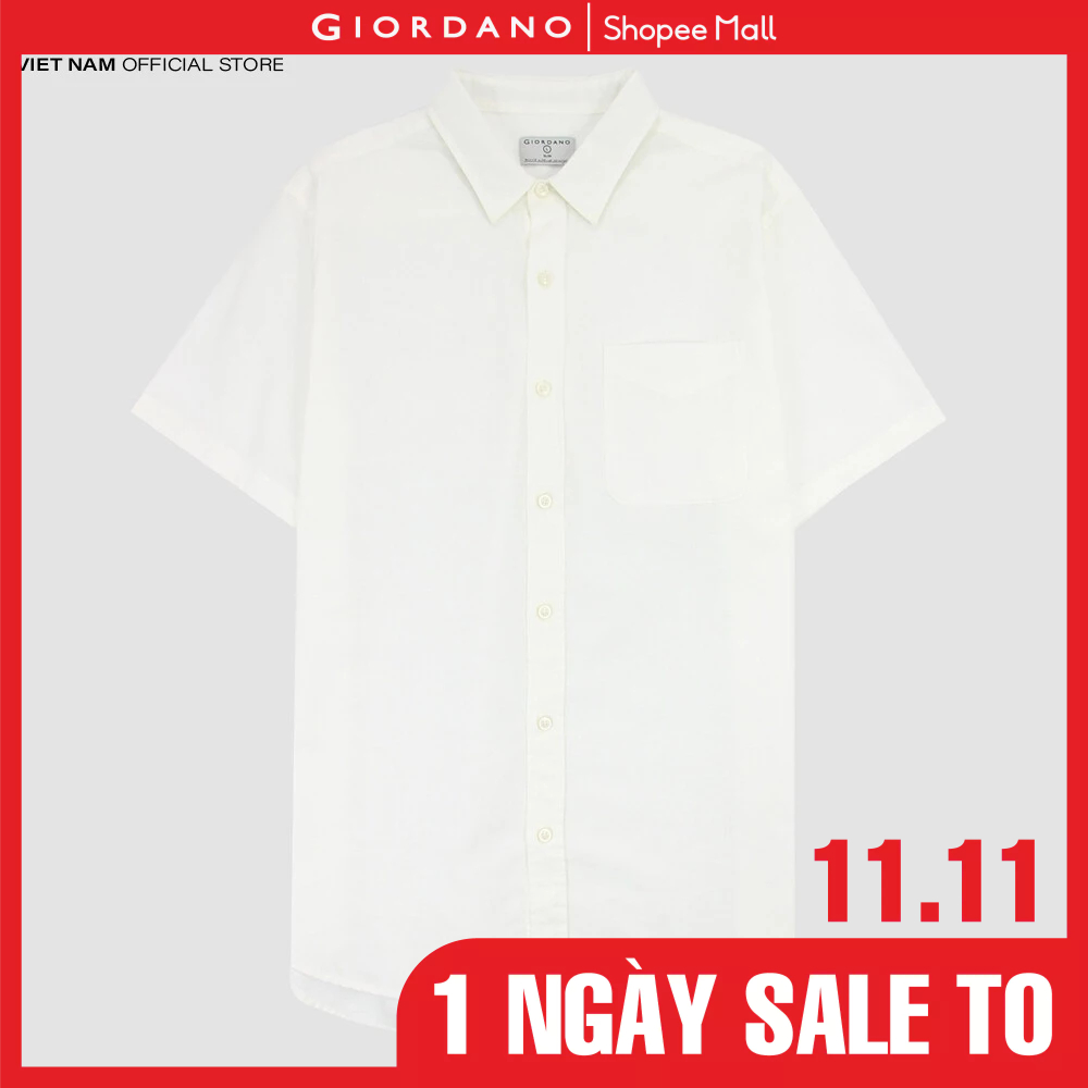 Áo Sơ Mi Nam Ngắn Tay Linen Giordano 01043202