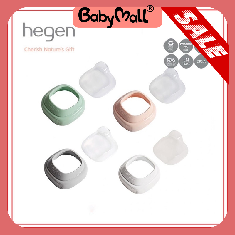 Bộ nắp đậy núm ti và Cổ bình sữa Hegen (không có núm)
