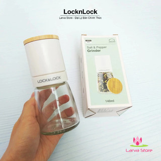 Hũ xay tiêu thủy tinh Lock&Lock lưỡi sứ tiện dụng CKO115 140ml màu trắng - Larva Store