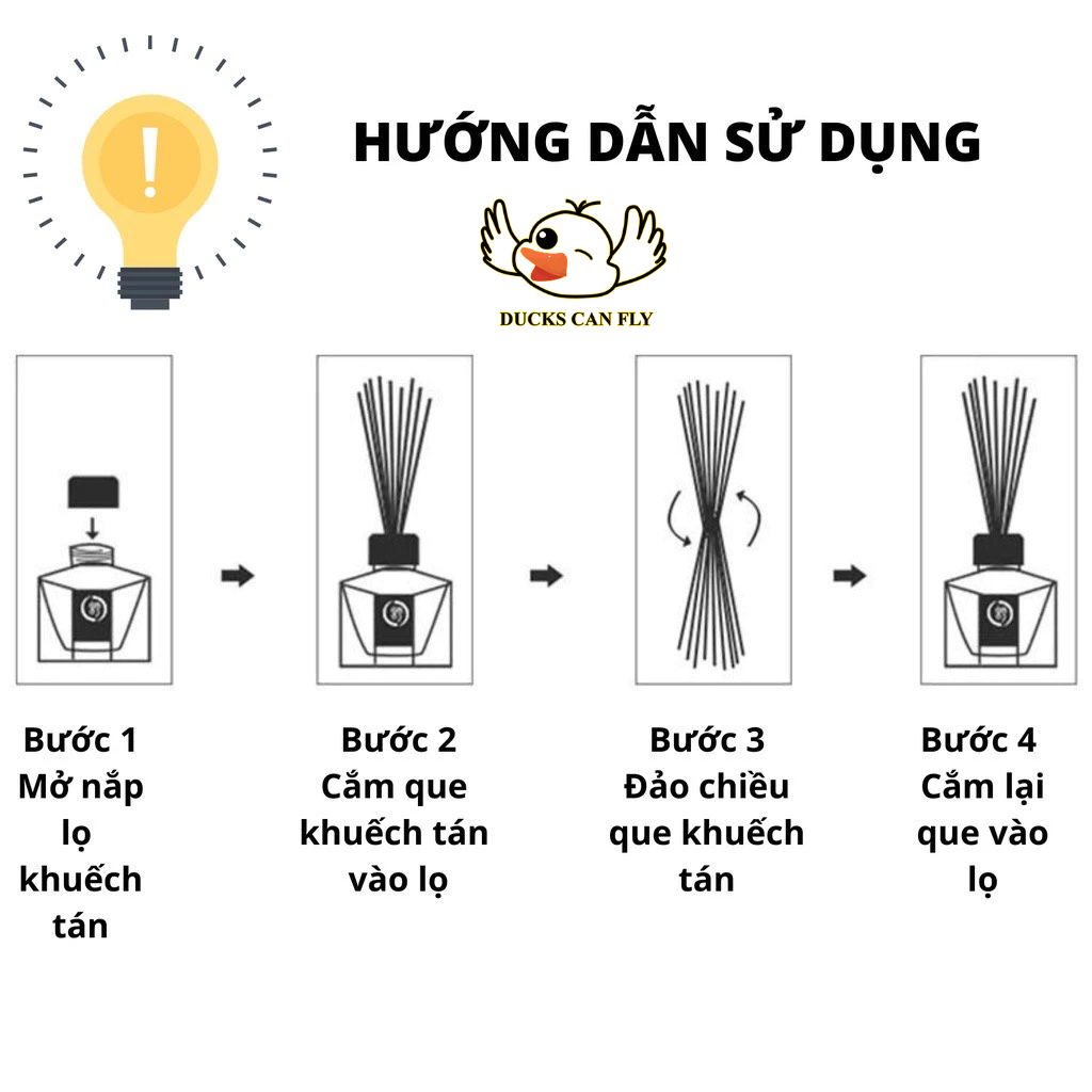 Tinh dầu thơm phòng DUCKS CAN FLY tự động khuếch tán nước hoa thảo mộc dịu nhẹ tự nhiên an toàn thư giãn