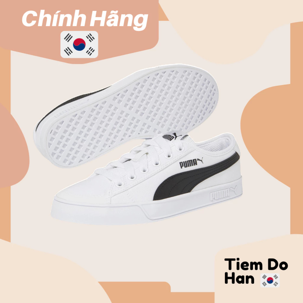 Giày Puma Smash v2 Vulc CV trắng 365968 02 bill hàn