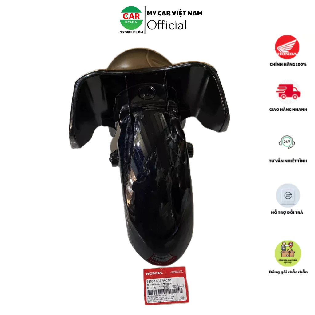 Bộ chắn bùn trước - dè trước HONDA PCX125 năm 2015-2016 màu Đen bóng. *NHB25M* 61000K35V00ZD