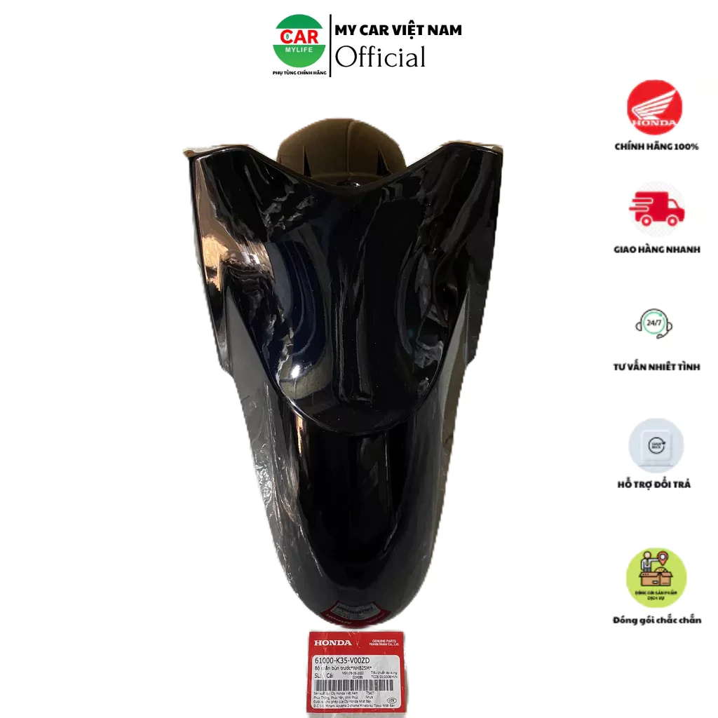 Bộ chắn bùn trước - dè trước HONDA PCX125 năm 2015-2016 màu Đen bóng. *NHB25M* 61000K35V00ZD