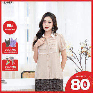 Áo sơ mi nữ mí ngực cổ đức công sở LAMER L61H23H025