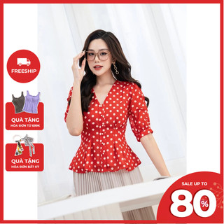 Áo sơ mi nữ xếp ly eo LAMER L61B23Q011