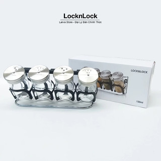 Bộ đựng gia vị slim spice jar lock&lock llg842 130ml x 4 - larva store